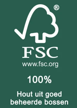 FSC 100% Certificaat - Hout uit verantwoord beheerde bossen met duurzaamheidsgarantie